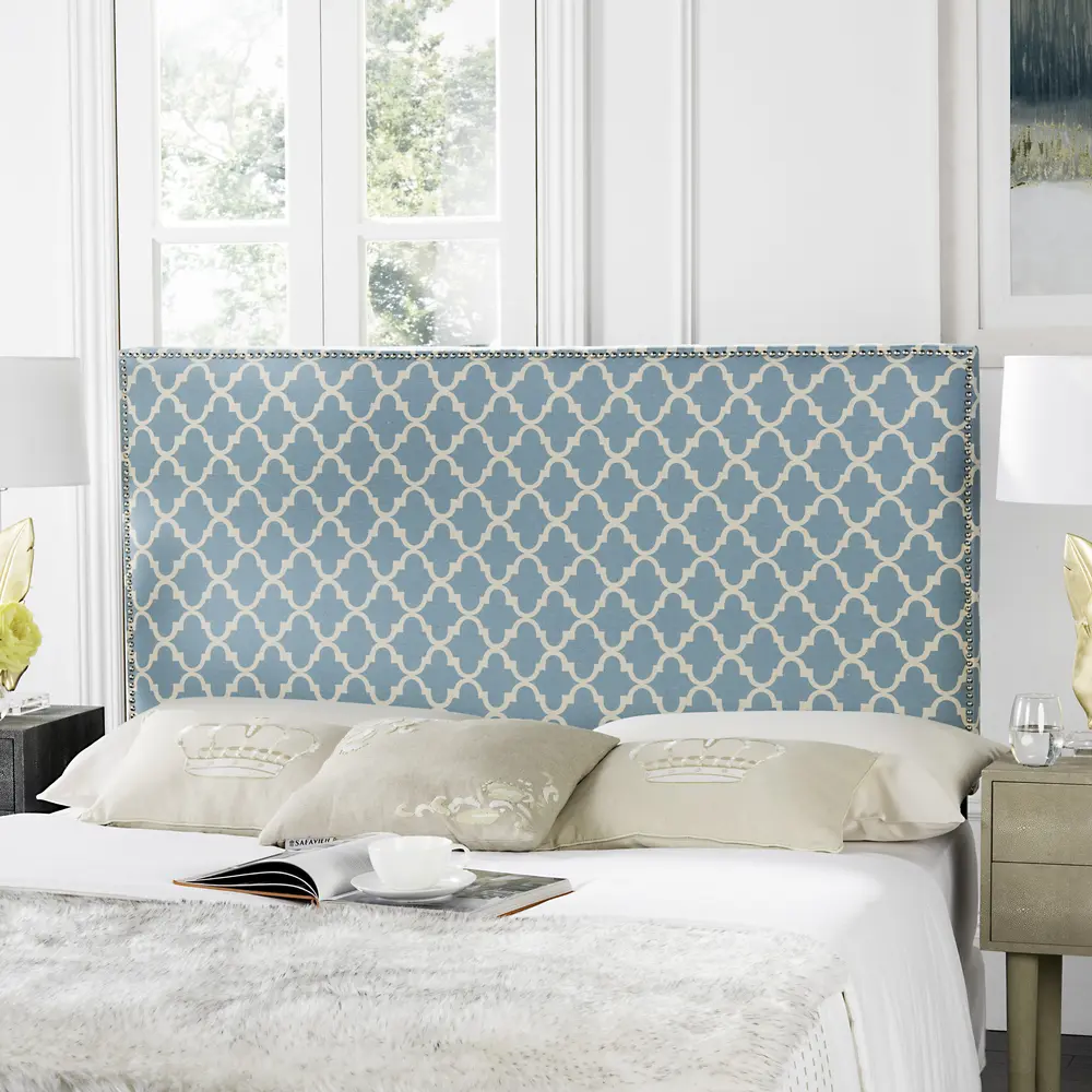 Sydney Blue & White Headboard