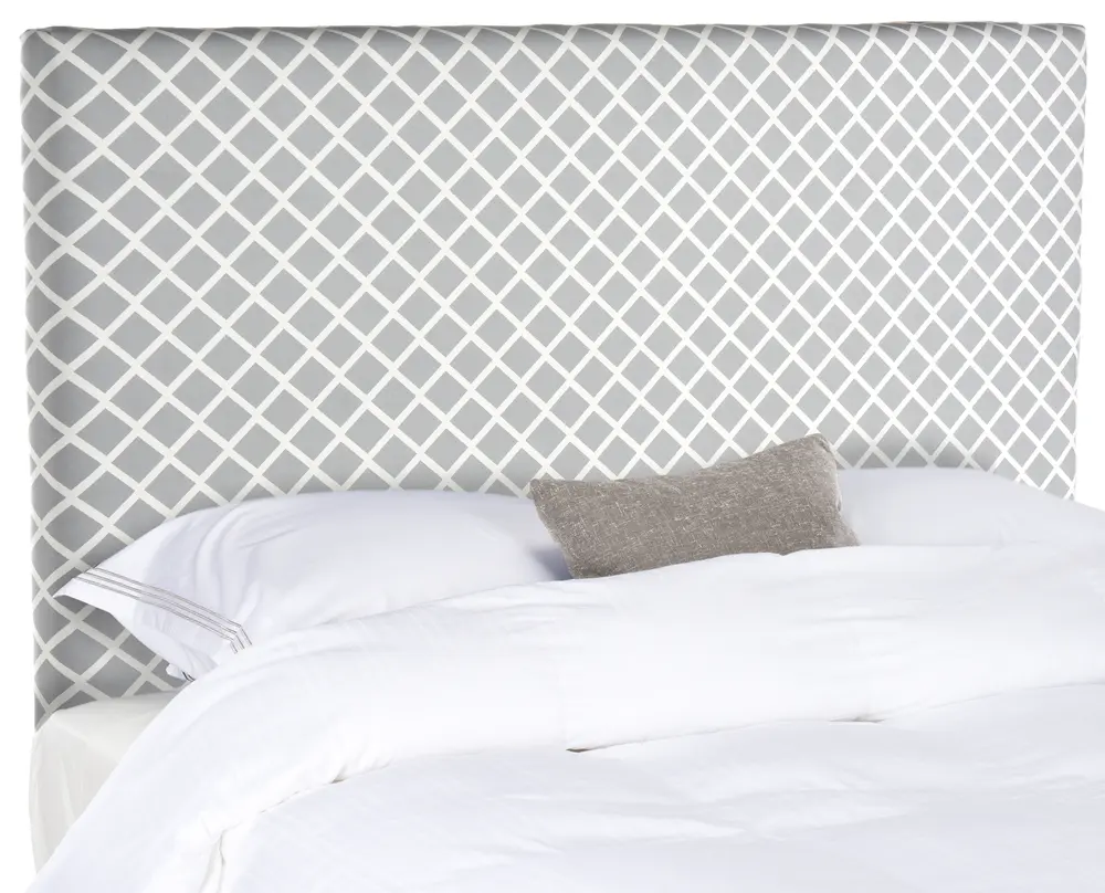 Sydney Grey & White Lattice Headboard