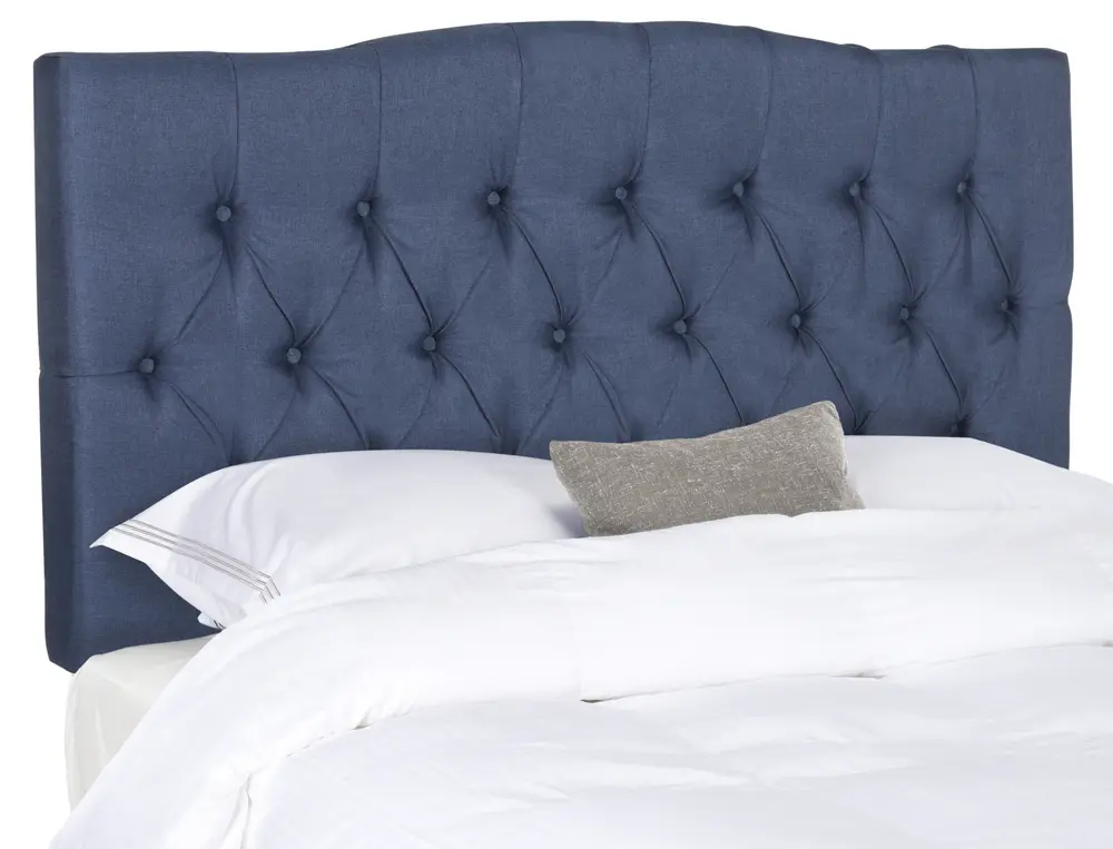 Axel Navy Linen Tufted Headboard