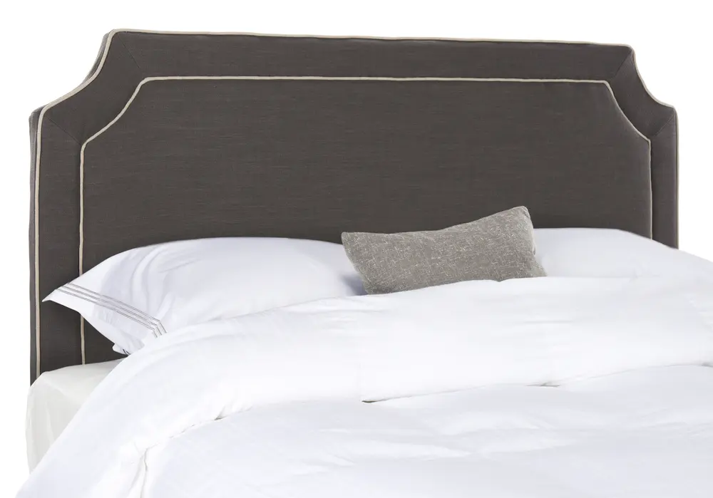Dane Charcoal & Light Grey Piping Headboard