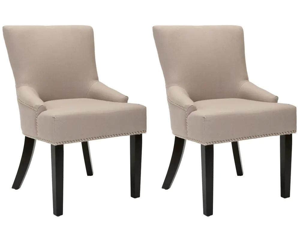 Lotus 19H Kd Side Chair (Set Of 2) - Silver Nail Heads
