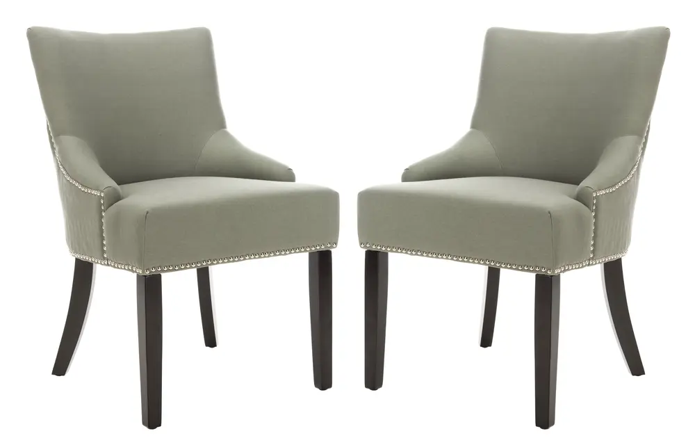 Lotus 19H Kd Side Chair (Set Of 2) - Silver Nail Heads