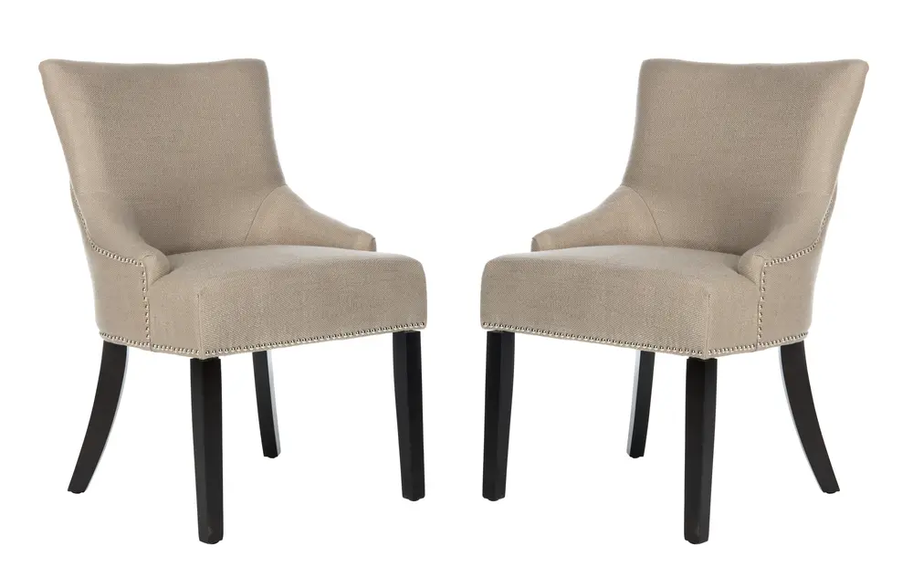 Lotus 19H Kd Side Chair (Set Of 2) - Silver Nail Heads