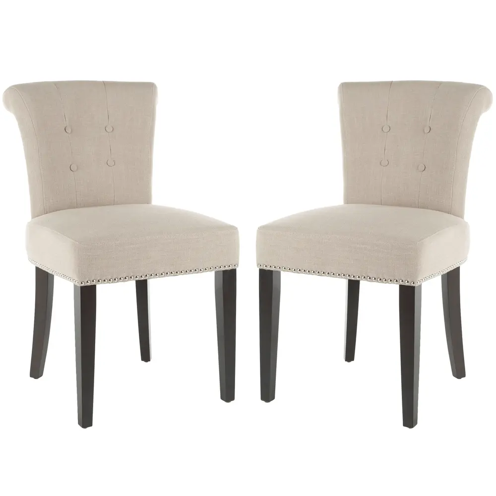 Sinclaire 21H Kd Side Chairs (Set Of 2)   Silver Nail Heads