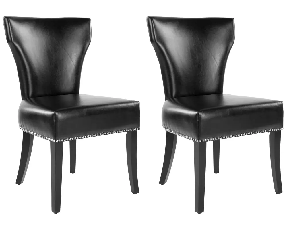 Jappic 22H  Kd Side Chairs (Set Of 2)   Silver Nail Heads