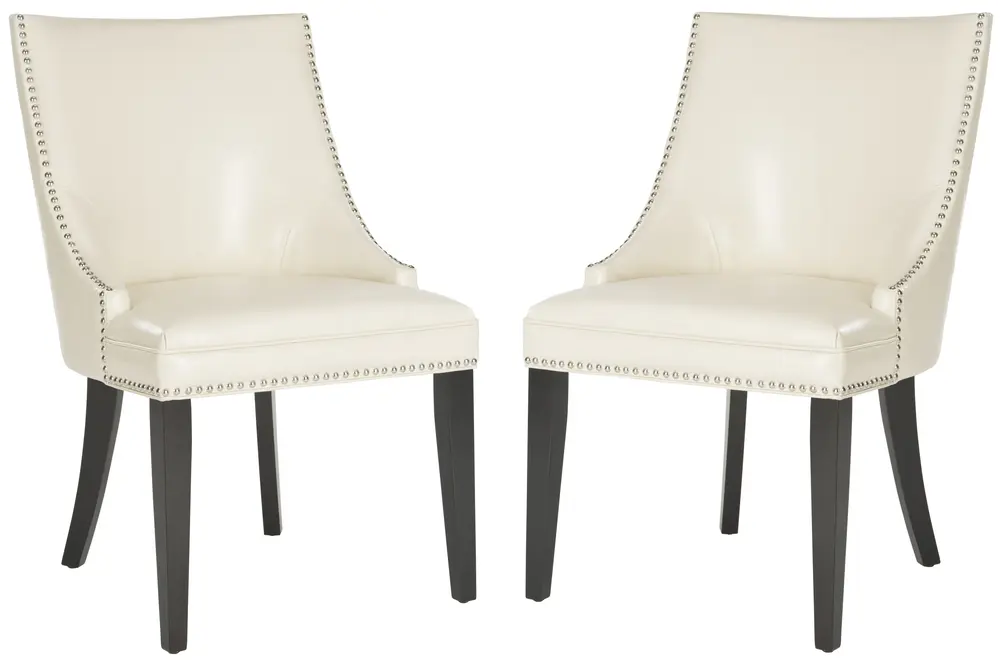 Afton 20H  Side Chair (Set Of 2)   Nickel Nail Heads