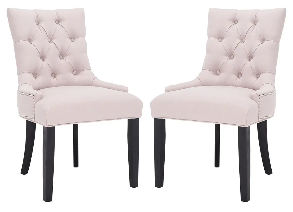 Harlow 19H Tufted Ring Chair (Set Of 2)   Silver Nail Heads