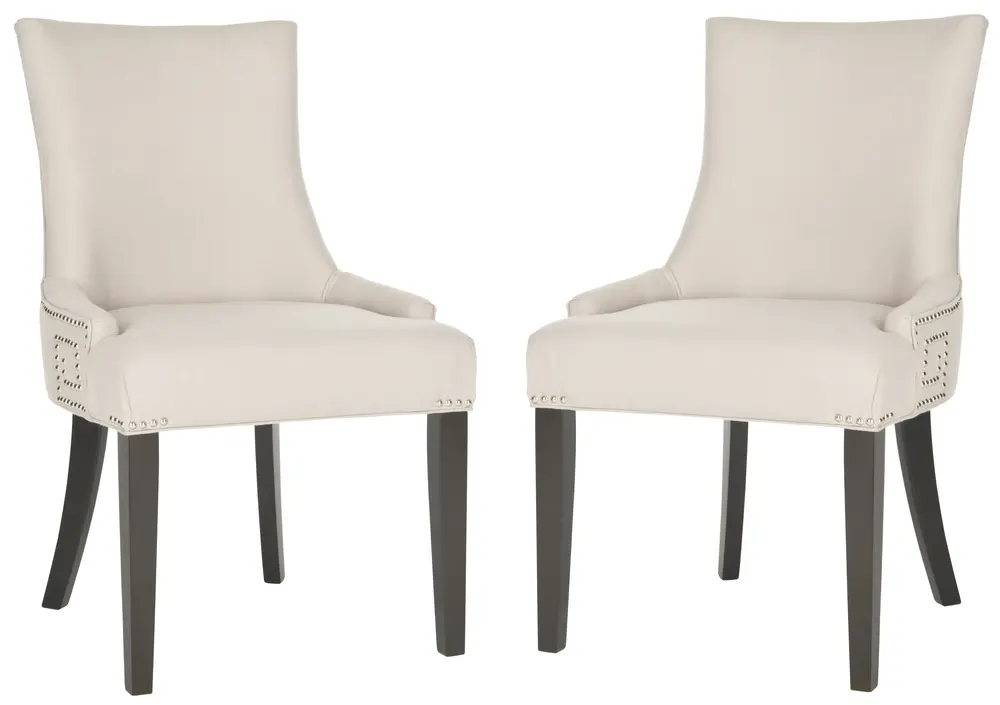 Gretchen 20H  Side Chair (Set Of 2)   Silver Nail Heads