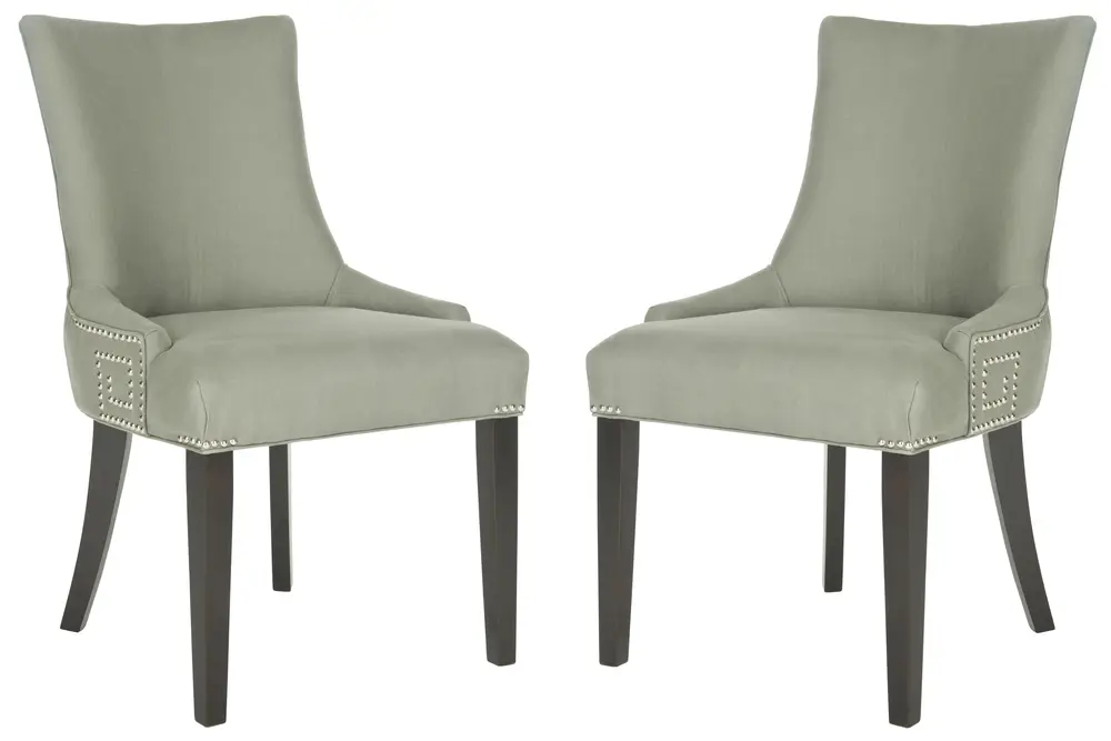 Gretchen 20H Side Chair (Set Of 2) - Silver Nail Heads