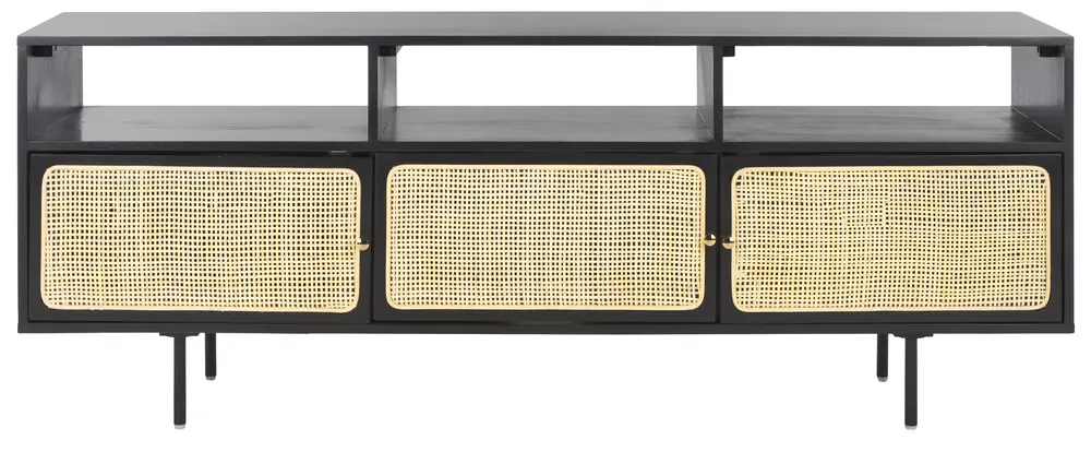 Karol 3 Door Cane Media Stand