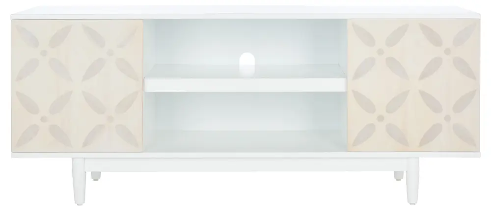 Faye 3 Shelf Patterned Media Stand