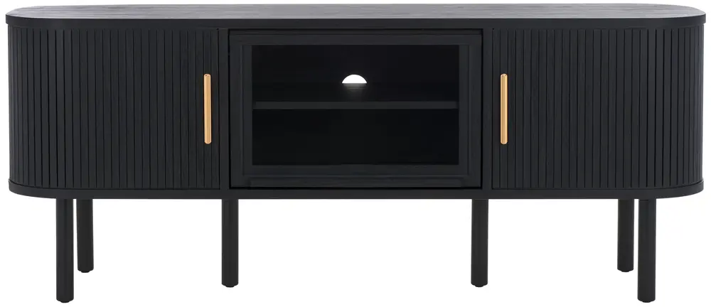 Tealla 2 Tambour & 1 Glass Lift Door Media Stand