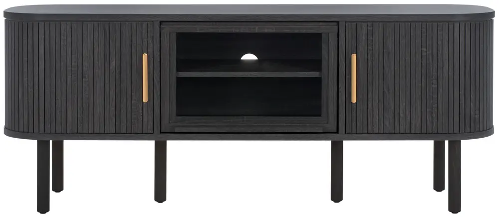 Tealla 2 Tambour & 1 Glass Lift Door Media Stand