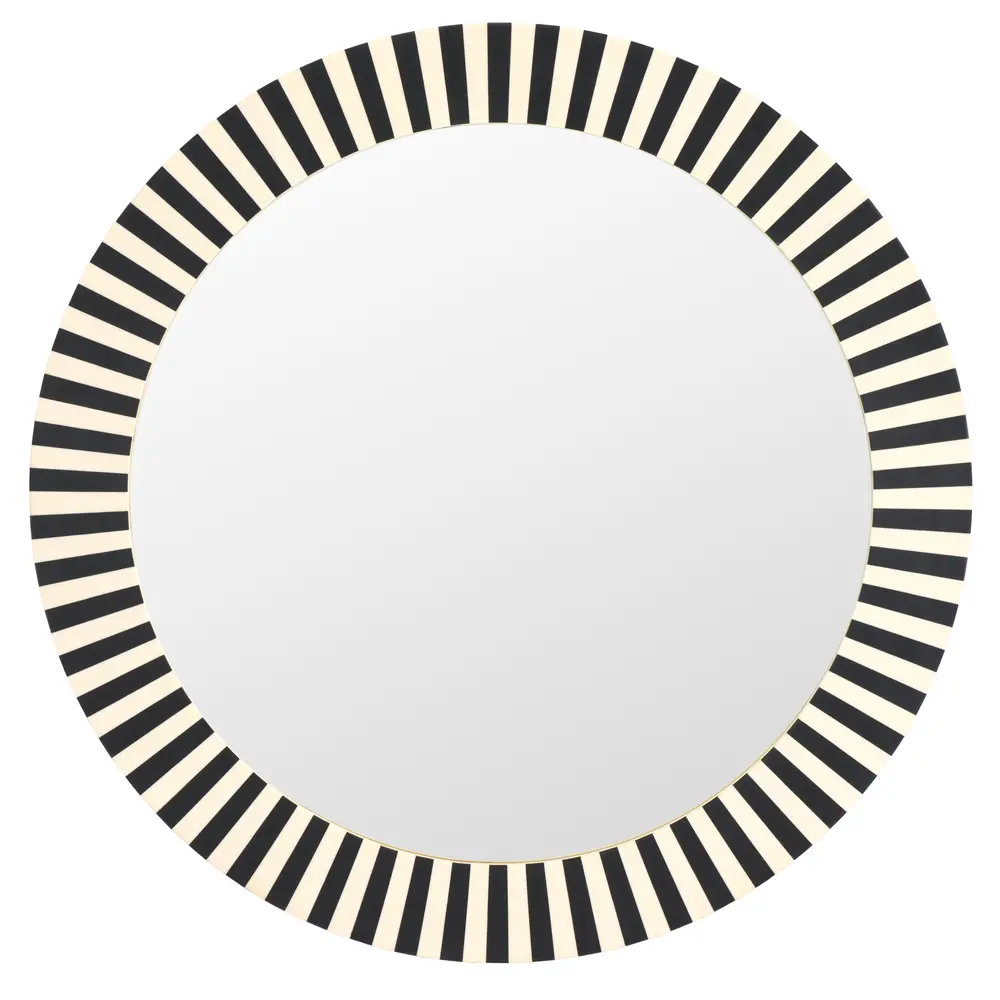 Charli, 28.9 In,Black/Ivory, Resin/Mdf Mirror