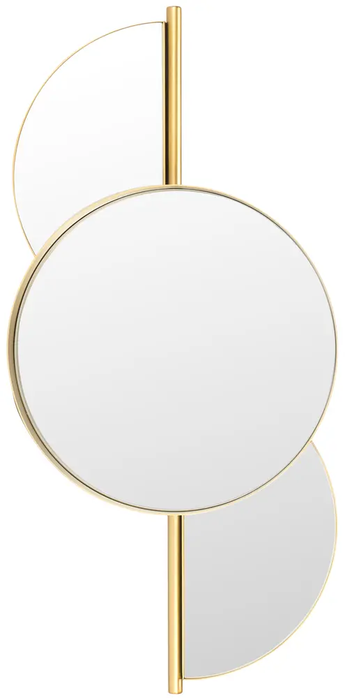 Syrus, 16.5 Inch, Gold/White, Iron Mirror