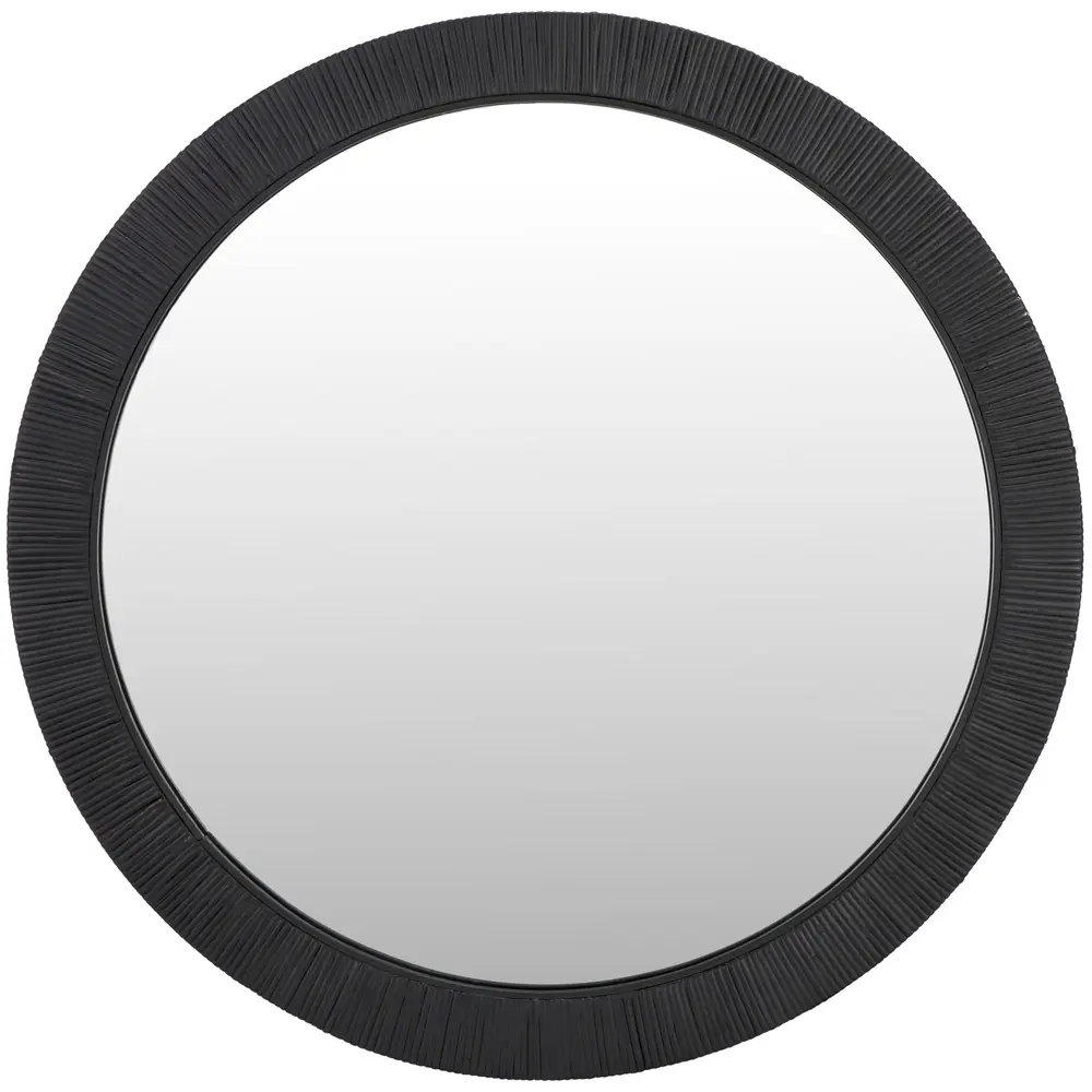 Nellie 31.5 Inch, Black, Wood/Vine Mirror