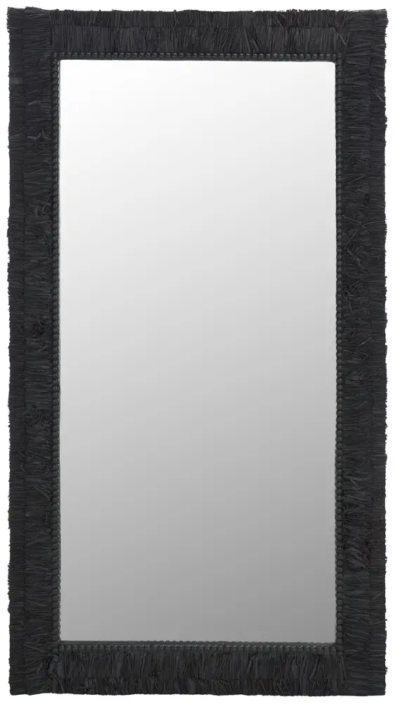 Zoelle 29.72 Inch, Black, Wood Mirror