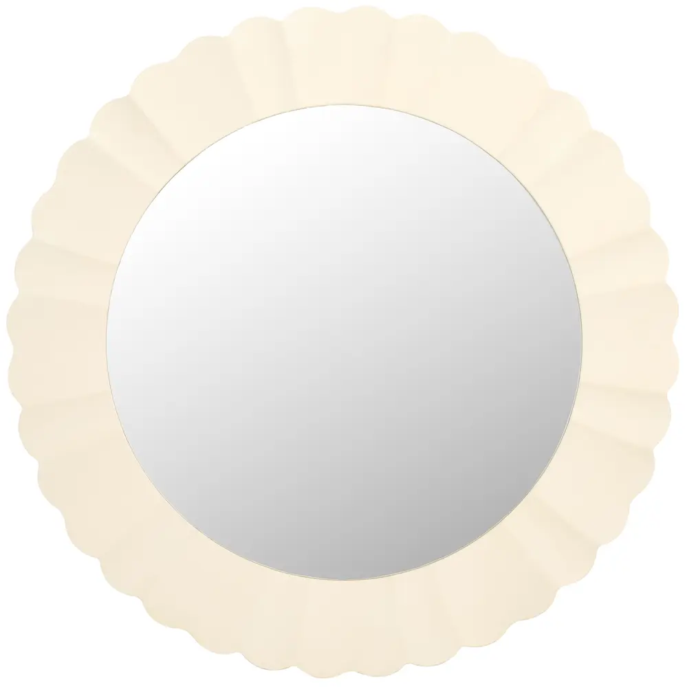 Nooa 36 Inch, White, Wood Mirror