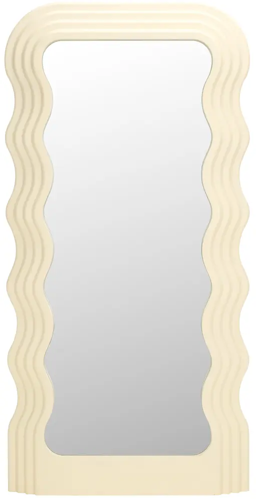 Mahya 31.5 Inch, White, Wood Mirror