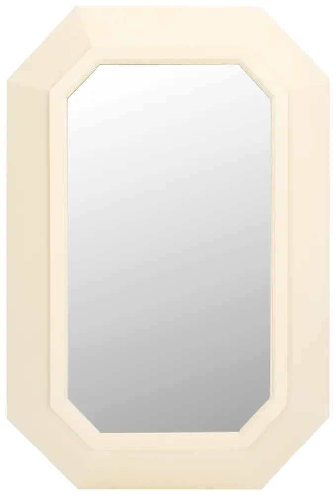 Zaira 23.82 Inch, White, Wood Mirror