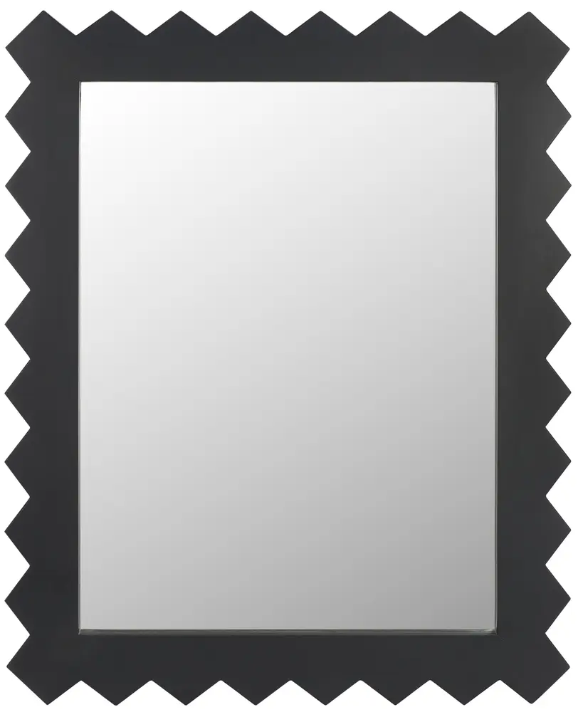 Kase 26 Inch, Black, Wood Mirror