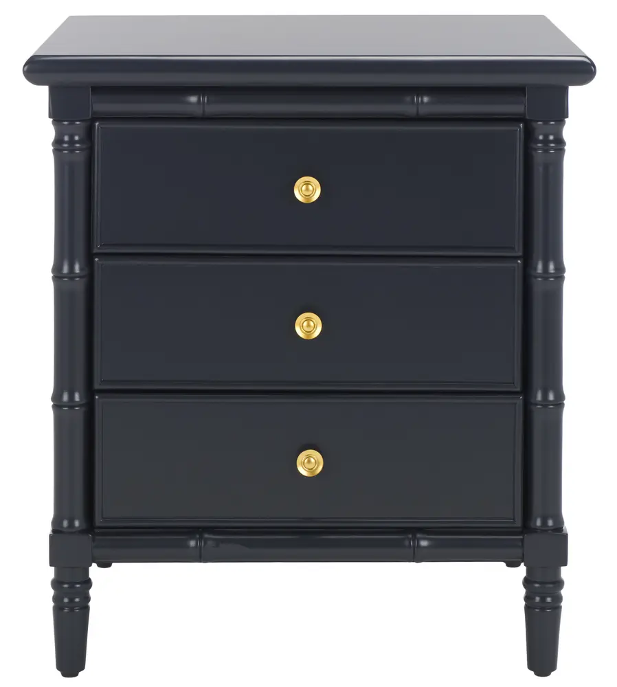 Mina  3 Drawer Nightstand
