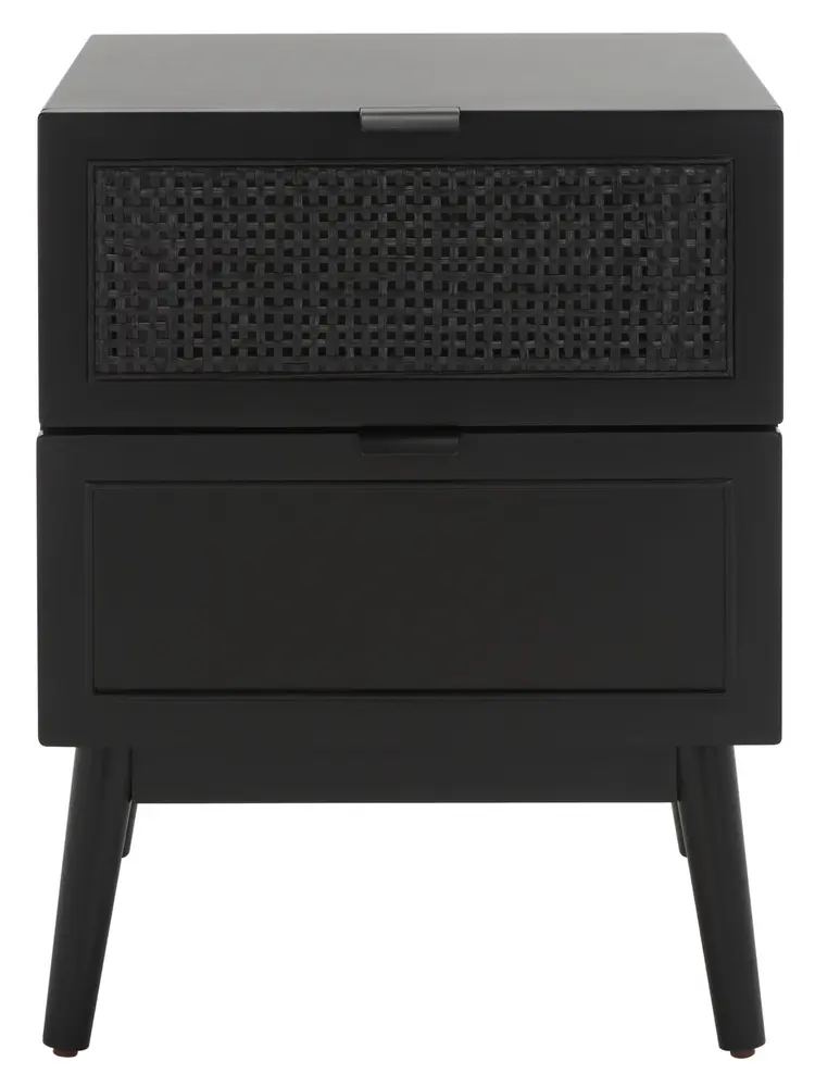 Baisley 2 Drawer Rattan Nightstand