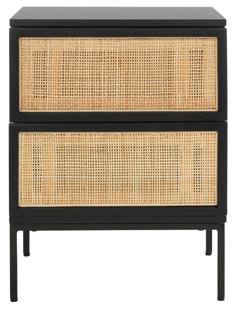 Zadie 2 Drawer Rattan Nightstand