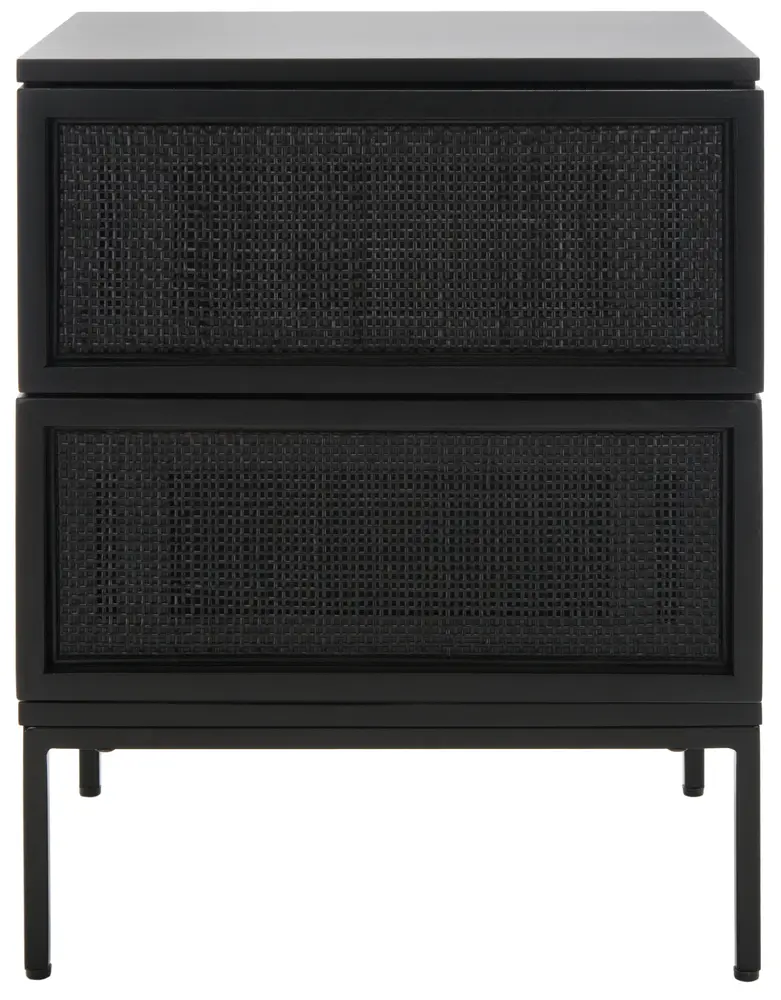 Zadie 2 Drawer Rattan Nightstand