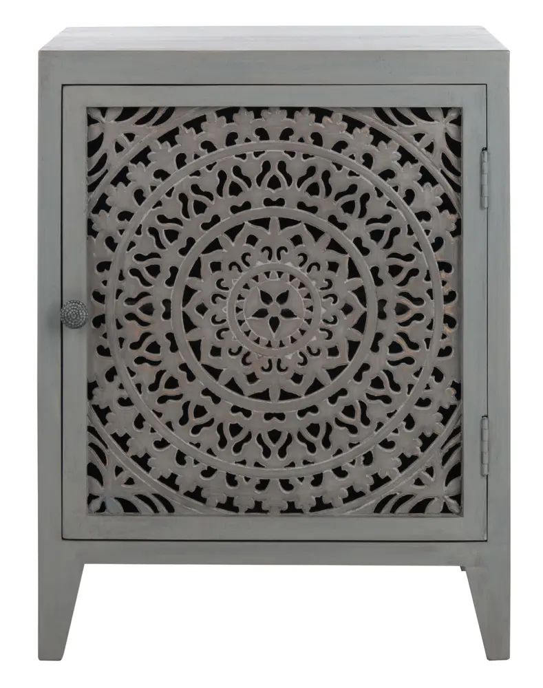 Thea 1 Door Carved Nightstand