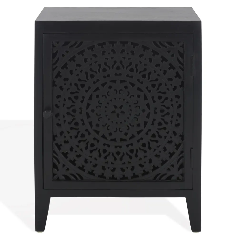 Thea 1 Door Carved Nightstand