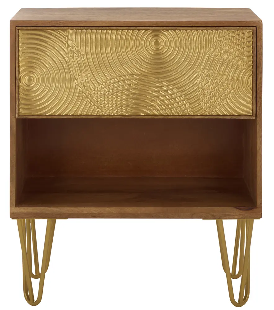 Solene 1 Drawer Textured Nightstand