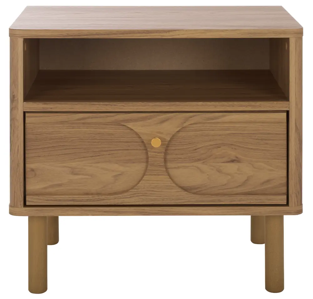 Prinpop 1 Drawer 1 Shelf Nightstand