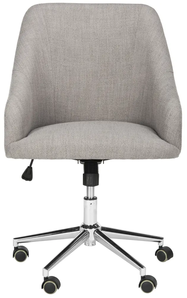 Adrienne Linen Chrome Leg Swivel Office Chair