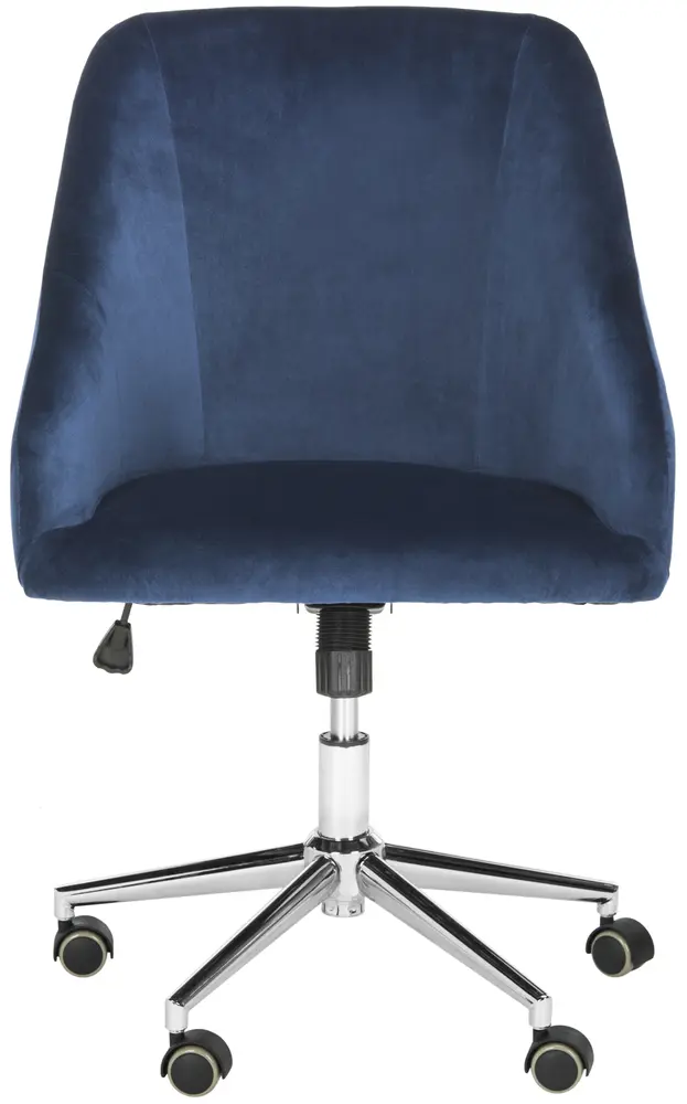 Adrienne Linen Chrome Leg Swivel Office Chair