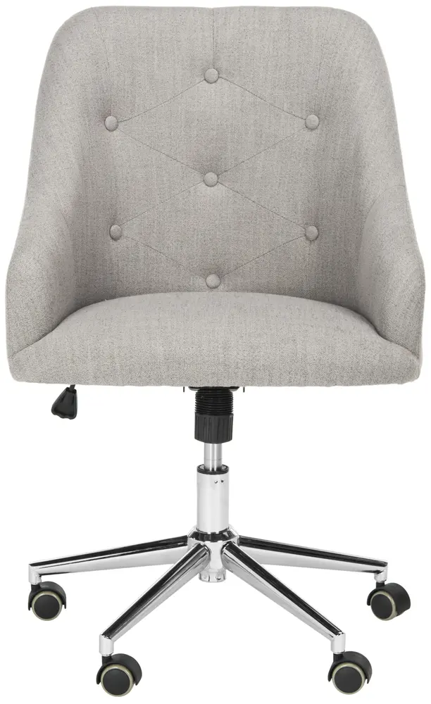 Evelynn Tufted Velvet Chrome Leg Swivel Office Chair