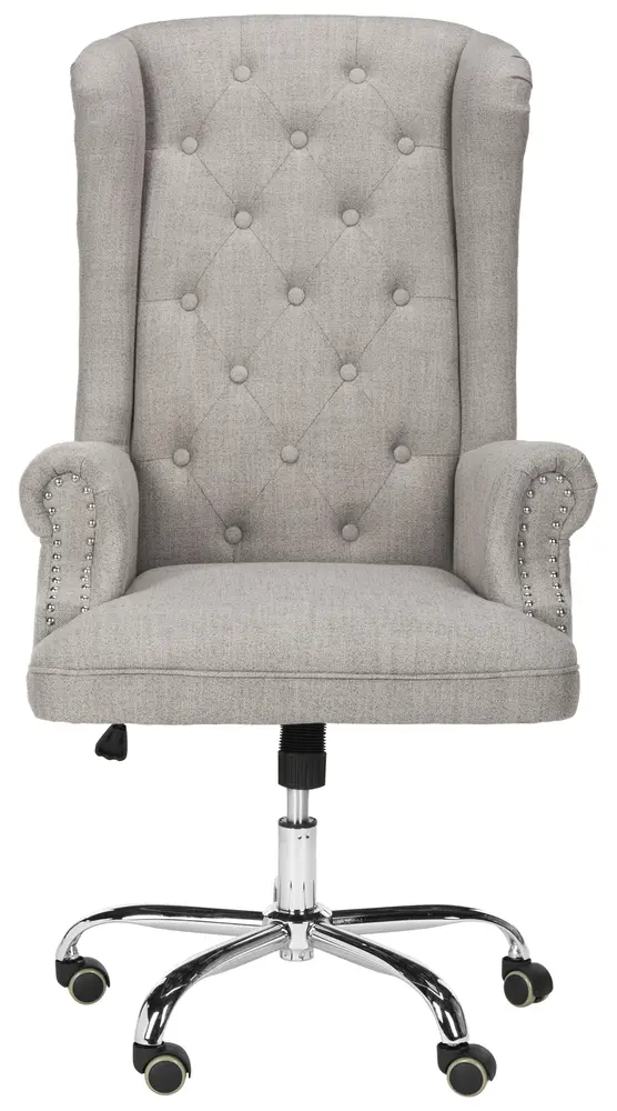 Ian Linen Chrome Leg Swivel Office Chair