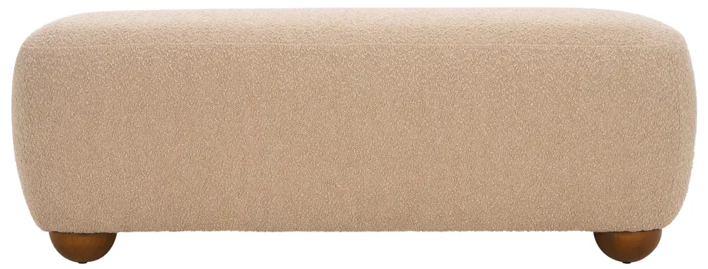 Whitley Rectangular Ottoman W/ Wood Legs