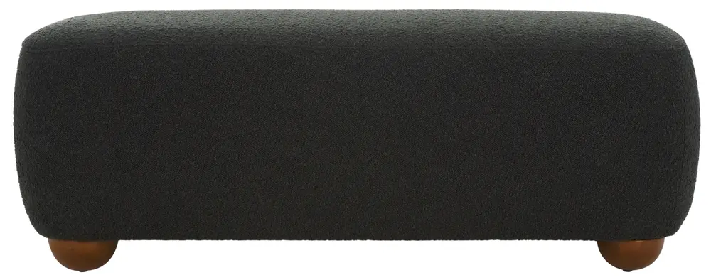 Whitley Rectangular Ottoman W/ Wood Legs