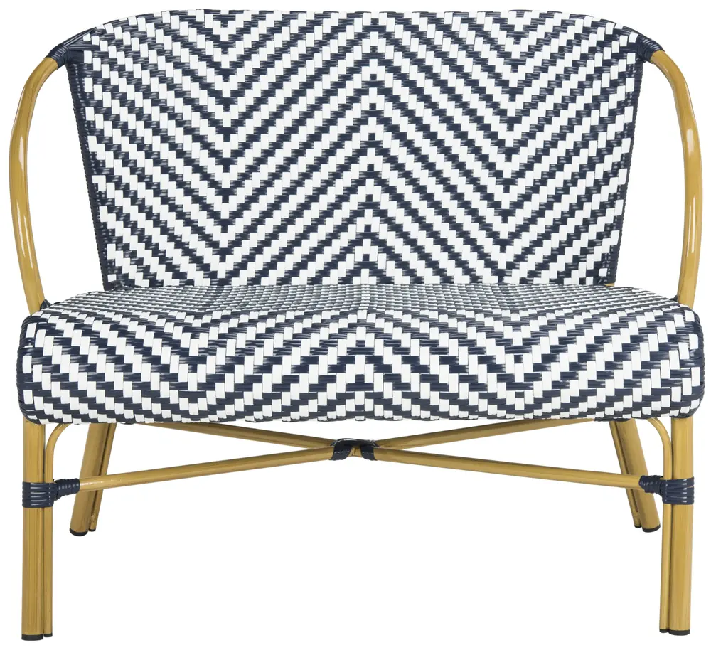 Dandra Herringbone Rattan Settee
