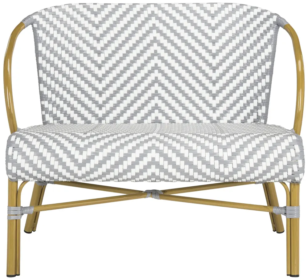 Dandra Herringbone Rattan Settee