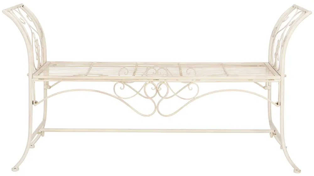 Adina Wrought Iron 51.25 Inch W Outdoor Garden Bench