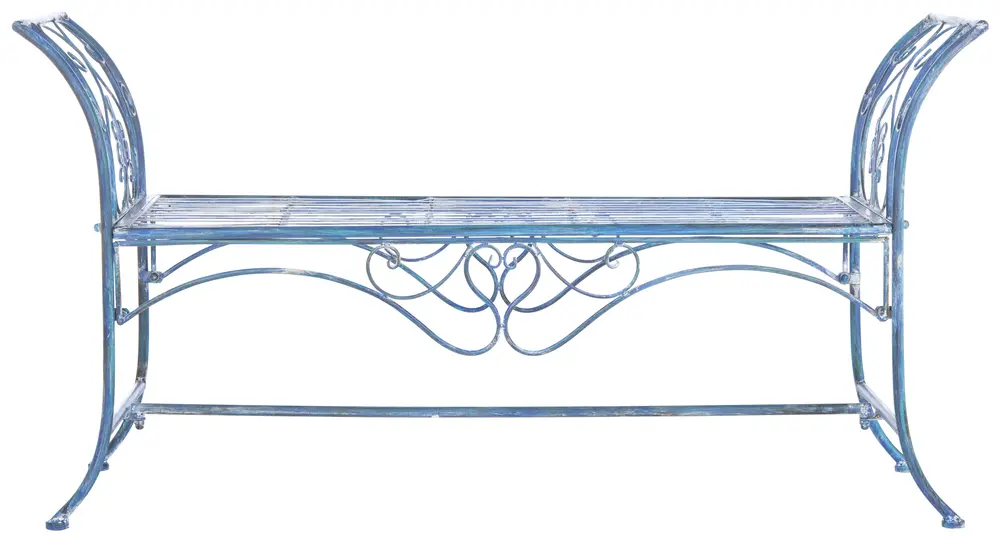 Adina Wrought Iron 51.25 Inch W Outdoor Garden Bench