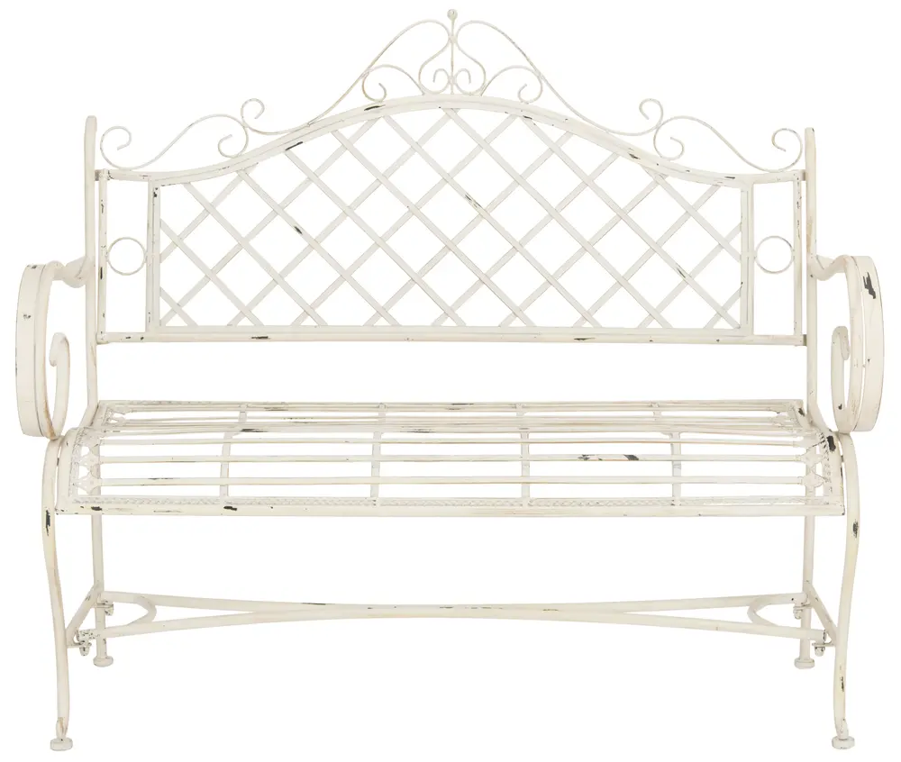 Abner Wrought Iron 45.75 Inch W Outdoor Garden Bench