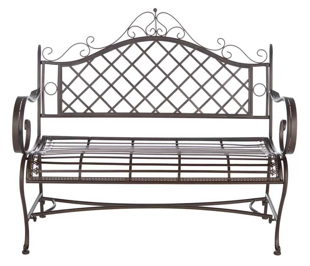 Abner Wrought Iron 45.75 Inch W Outdoor Garden Bench