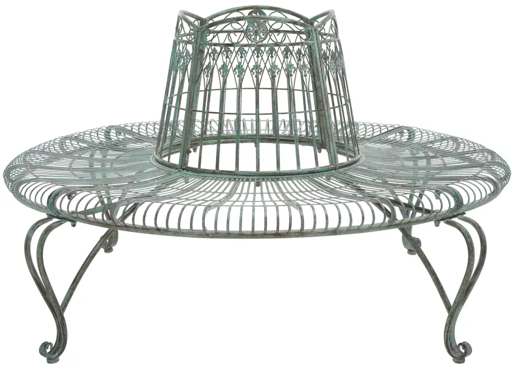 Ally Darling Wrought Iron 60.25 Inch W Outdoor Tree Bench