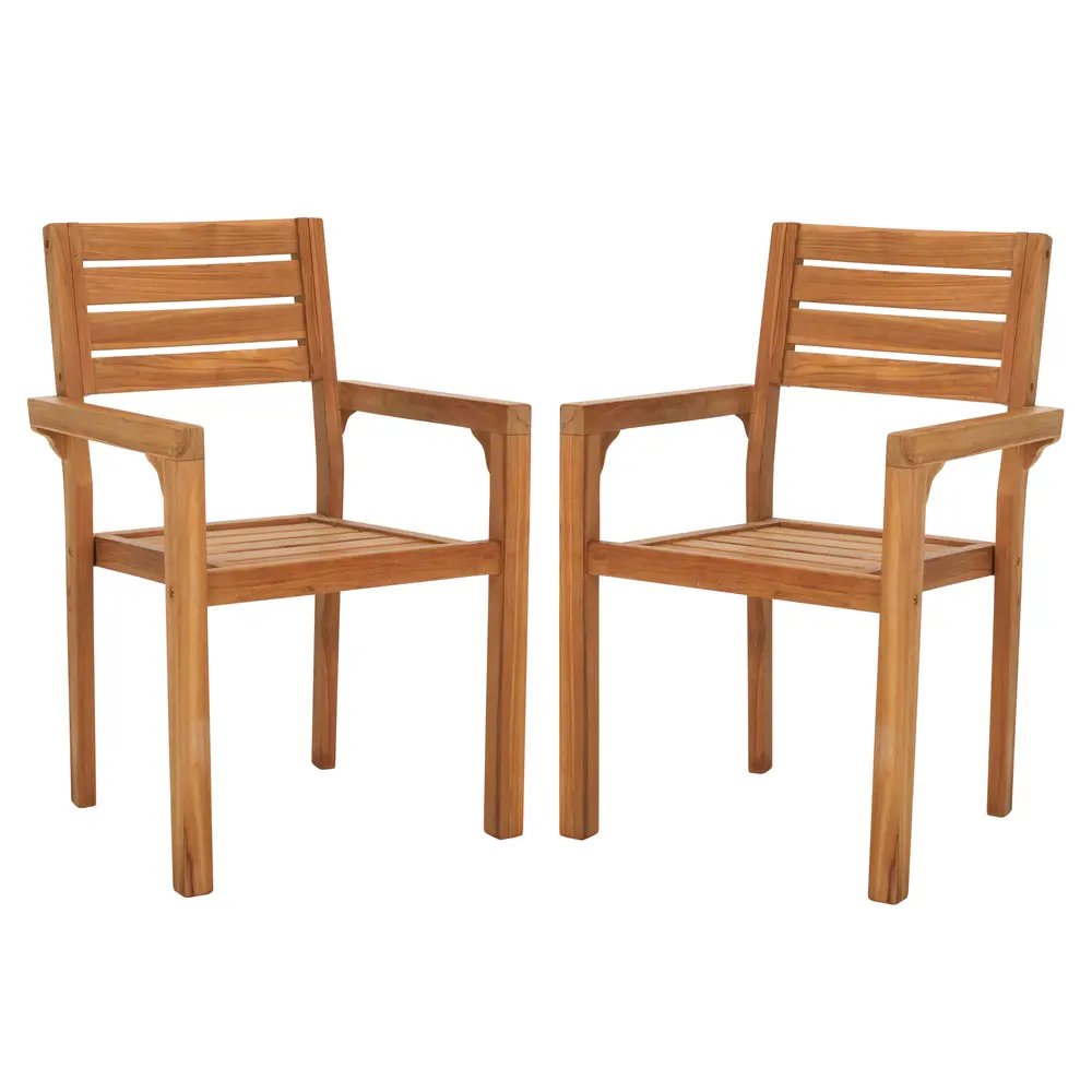 Leon Solid Teak Stacking Chair