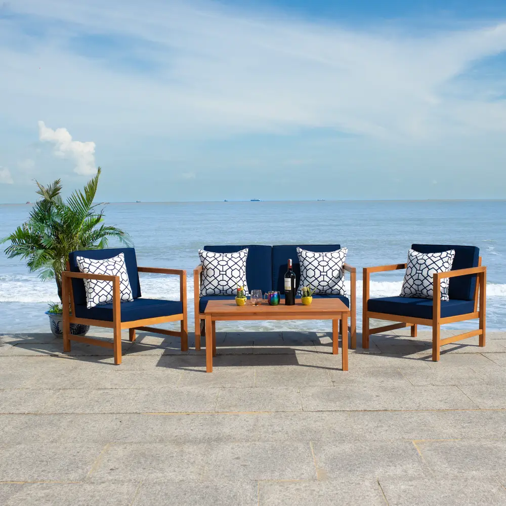 Montez 4 Pc Outdoor Set With Accent Pillows