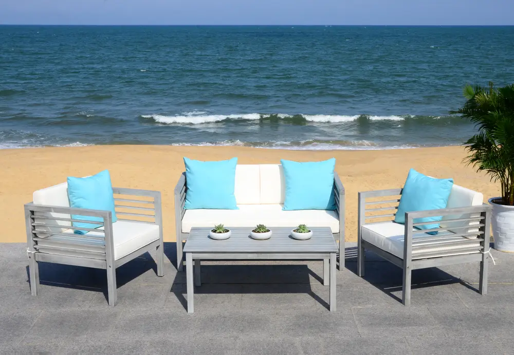 Alda 4 Pc Outdoor Set With Accent Pillows