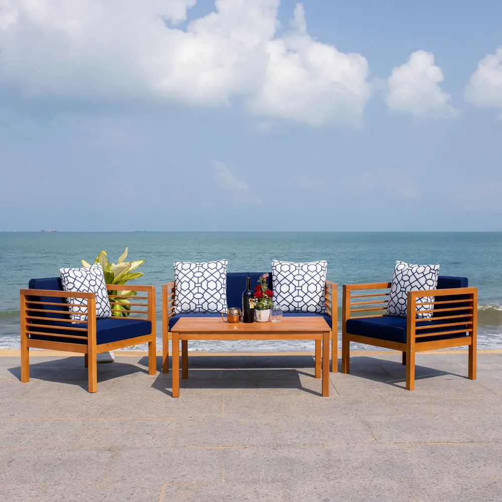 Alda 4 Pc Outdoor Set With Accent Pillows